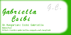 gabriella csibi business card